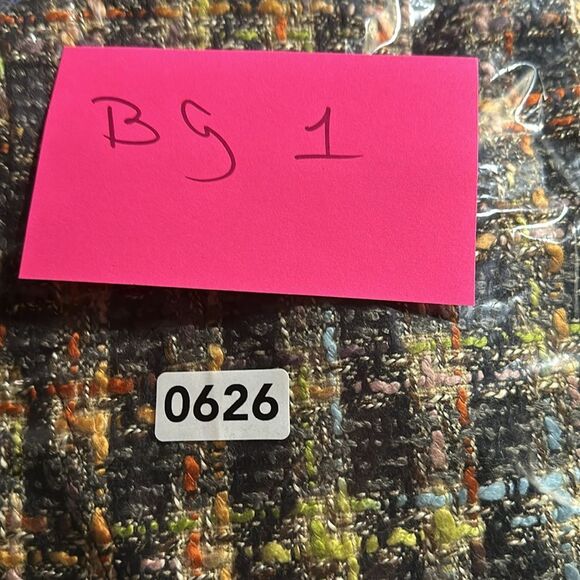 Anthracite Multi Color Tweed Open Front Jacket 12 - Picture 8 of 8
